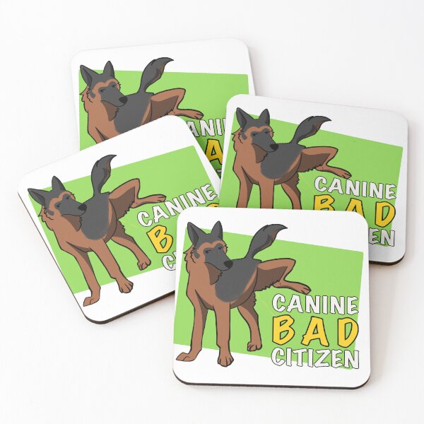 Item preview, Canine Bad Citizen Black and Red German Shepherd Green designed and sold by death2toby.