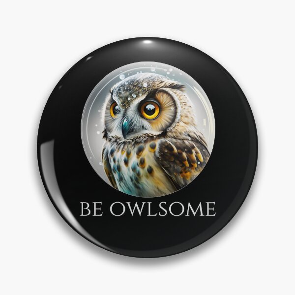 Item preview, Cute Owl - Be Owlsome - Pun Wordplay - Nocturnal Bird designed and sold by Styrman.