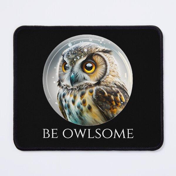 Item preview, Cute Owl - Be Owlsome - Pun Wordplay - Nocturnal Bird designed and sold by Styrman.