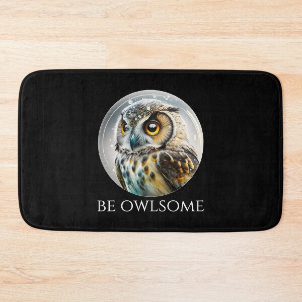 Item preview, Cute Owl - Be Owlsome - Pun Wordplay - Nocturnal Bird designed and sold by Styrman.