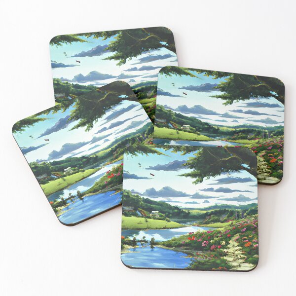 Item preview, Small Village Garden by the Pond. designed and sold by DEKA777.
