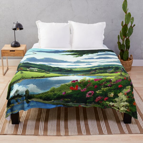 Item preview, Small Village Garden by the Pond. designed and sold by DEKA777.