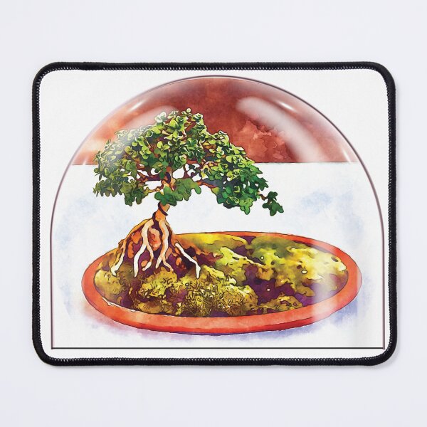 Item preview, Bonsai tree under a bell jar designed and sold by piesdesignart.