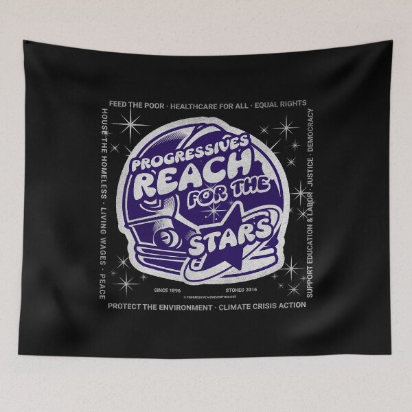 Item preview, PMD00387 Progressive Movement Designs Reach for the Stars progress goals space helmet designed and sold by ProgressiveLeft.