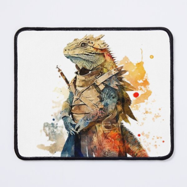 Item preview, Samurai Bearded Dragon Watercolor designed and sold by AdvancedApe.