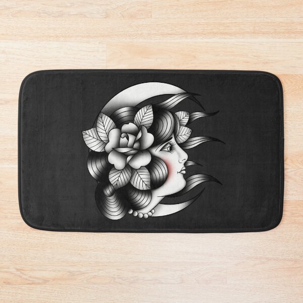 Item preview, LADY MOON TATTOO FLASH - B&W designed and sold by hugoncalves.