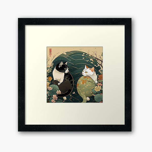Aperçu de l'œuvre Chats Ukiyo E créée et vendue par PharaohofSedona.