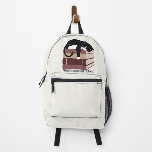 Item preview, Cat and Books - This is Why I Don't Leave the House - Bookish Merch designed and sold by Courtnie Pollard.