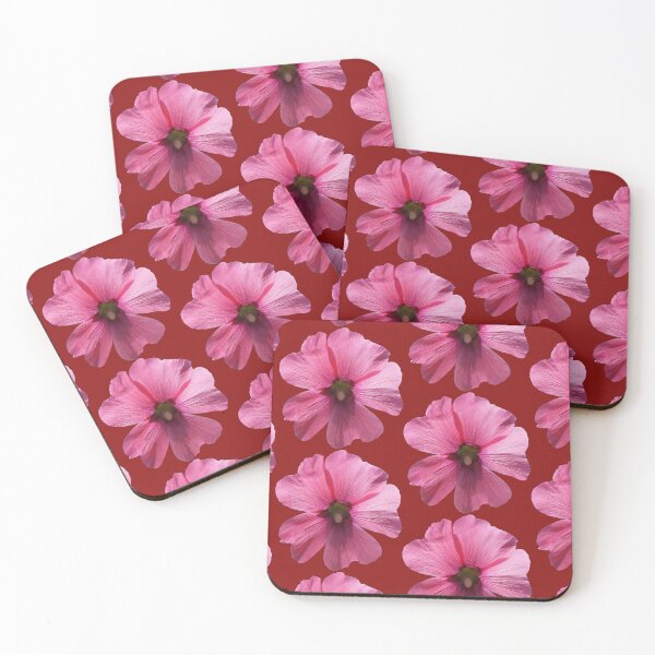 Item preview, Pink floral pattern - dark red background designed and sold by DrAgonPhotos.
