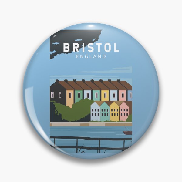 Item preview, Bristol England Retro Travel Art Vintage designed and sold by KrisSidDesigns.
