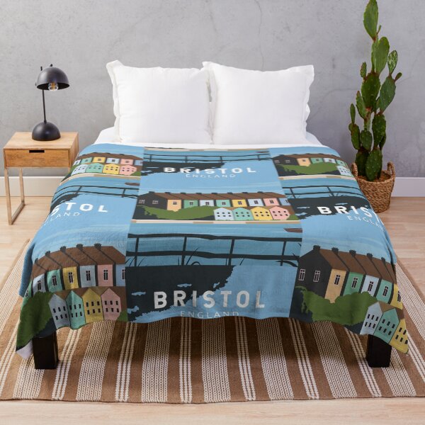 Item preview, Bristol England Retro Travel Art Vintage designed and sold by KrisSidDesigns.