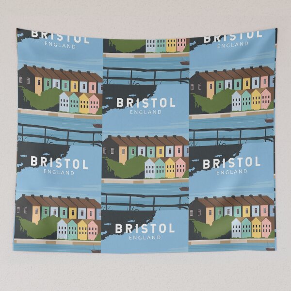 Item preview, Bristol England Retro Travel Art Vintage designed and sold by KrisSidDesigns.