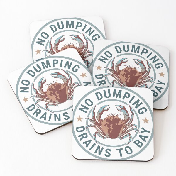 Item preview, No Dumping, Drains to Bay conservation graphic designed and sold by DesignsByCorey.