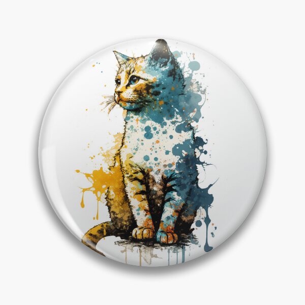 Item preview, Paint splatter cat- pop art designed and sold by Artxplor.