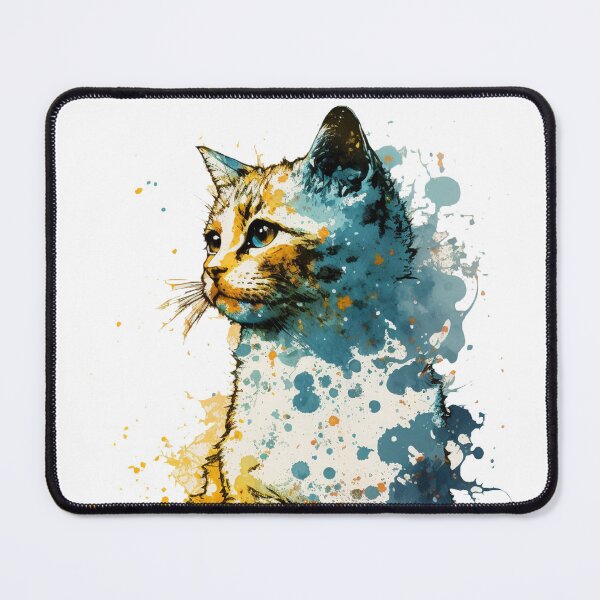 Item preview, Paint splatter cat- pop art designed and sold by Artxplor.