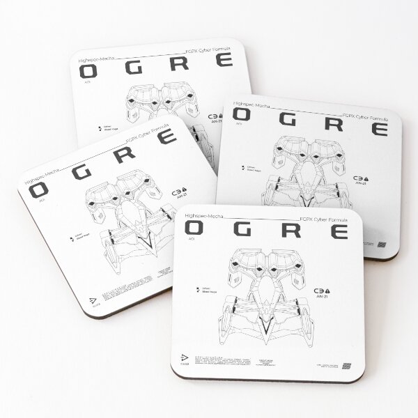 Item preview, Cyber Formula : Aoi Ogre AN-21 line art illustration with urban graphic design designed and sold by efiik.