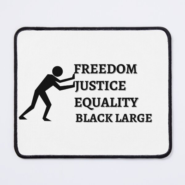 Item preview, Freedom Justice Equality Black Large designed and sold by Polmack  ⭐⭐⭐⭐⭐.