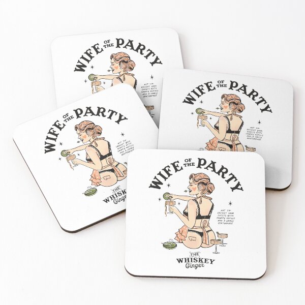 Item preview, Wife Of The Party: Funny Vintage Rockabilly Pinup Girl Making A Martini designed and sold by The Whiskey Ginger Design Shop.