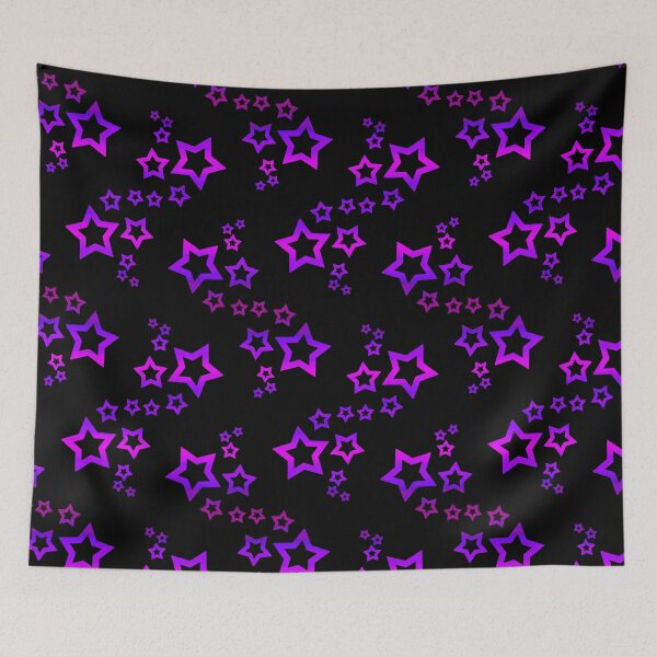 Item preview, Purple Stars - Black designed and sold by MushBloomSenpai.