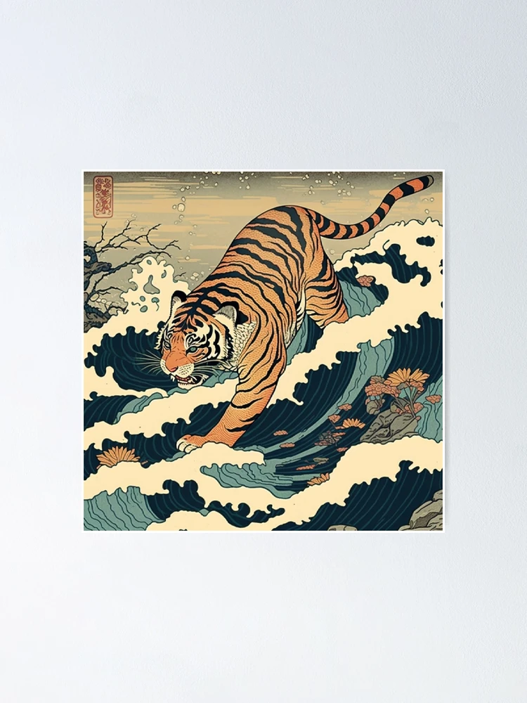 『お祭りうー特価』　Aykid Tiger アイキッド　タイガー　絵画　油絵 油絵 虎ー2022 絵画 ICHI 通販 12849493｜Creema(クリーマ)