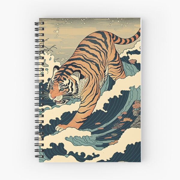 Item preview, Ukiyo E Tiger and Waves  designed and sold by PharaohofSedona.