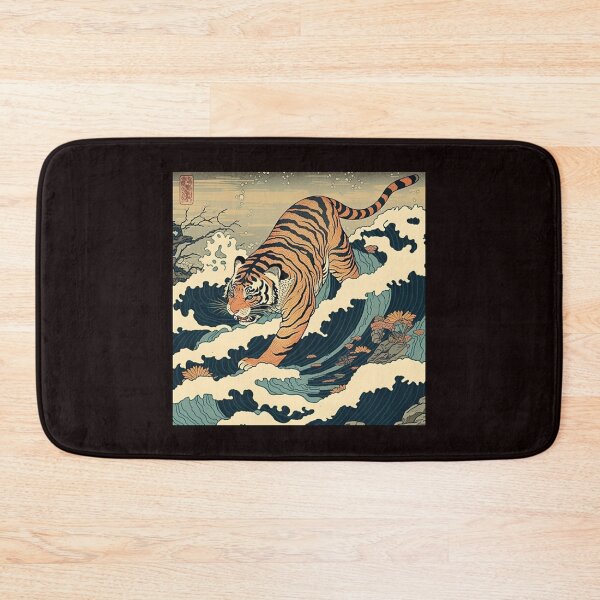 Item preview, Ukiyo E Tiger and Waves  designed and sold by PharaohofSedona.