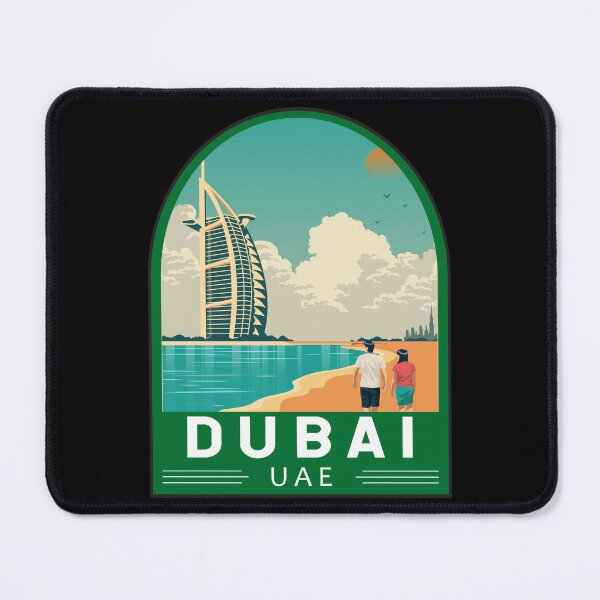 Item preview, Dubai United Arab Emirates Travel Retro Emblem designed and sold by KrisSidDesigns.