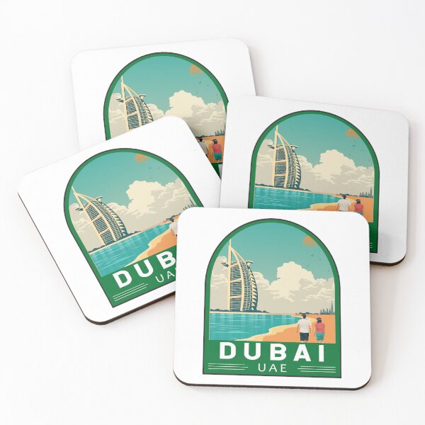 Item preview, Dubai United Arab Emirates Travel Retro Emblem designed and sold by KrisSidDesigns.