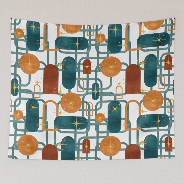 Item preview, Midcentury Geometric Seamless Pattern designed and sold by PBJArt.