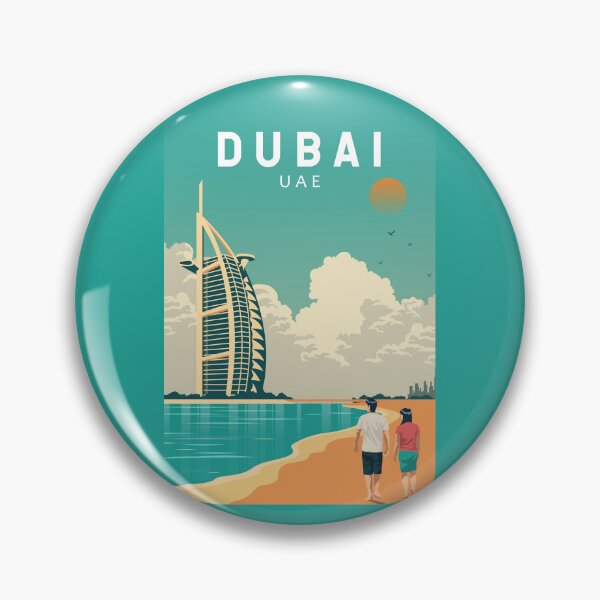 Item preview, Dubai United Arab Emirates Retro Travel Art Vintage designed and sold by KrisSidDesigns.