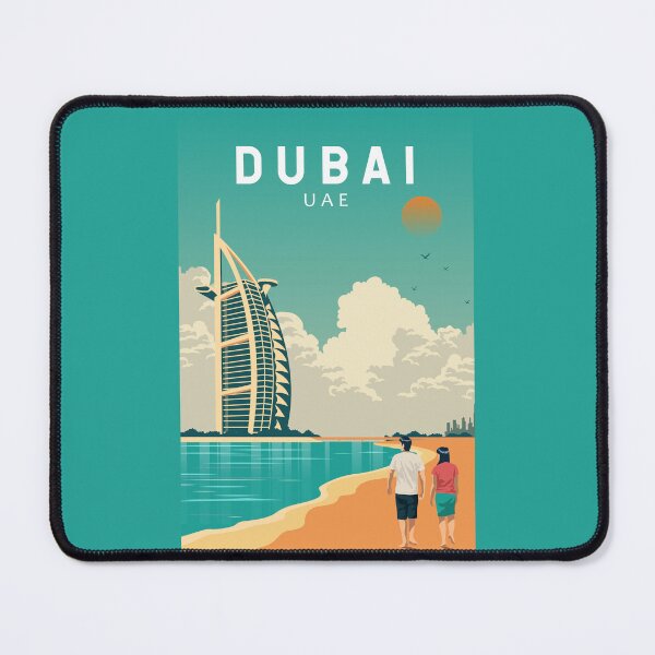 Item preview, Dubai United Arab Emirates Retro Travel Art Vintage designed and sold by KrisSidDesigns.