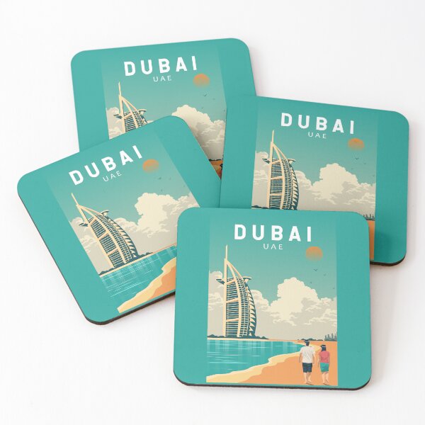 Item preview, Dubai United Arab Emirates Retro Travel Art Vintage designed and sold by KrisSidDesigns.