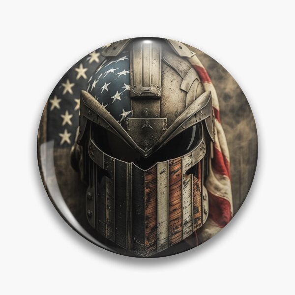Item preview, American Flag Spartan Helmet Art designed and sold by Jades-Corner.