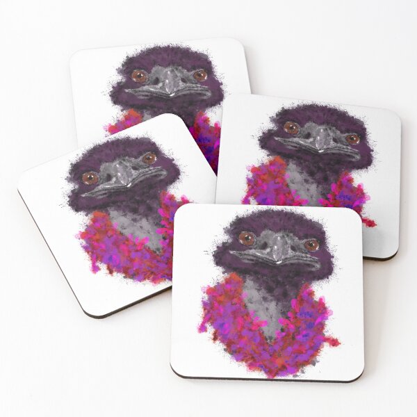 Item preview, Fancy watercolor Emu designed and sold by ExtraCaffeine.