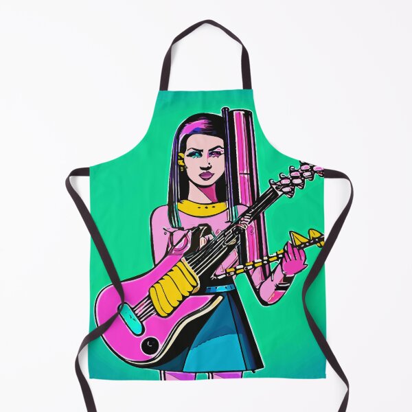Item preview, "Rosa Rhapsody: A Lady Strumming a Pink Guitar" designed and sold by FunnyShopGirl.