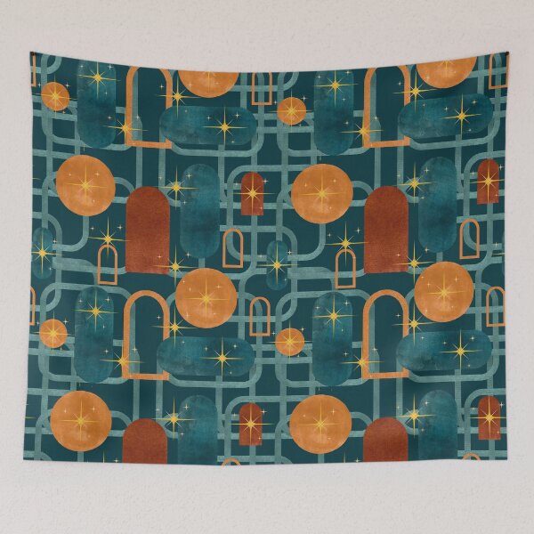 Item preview, Midcentury Geometric Seamless Pattern designed and sold by PBJArt.