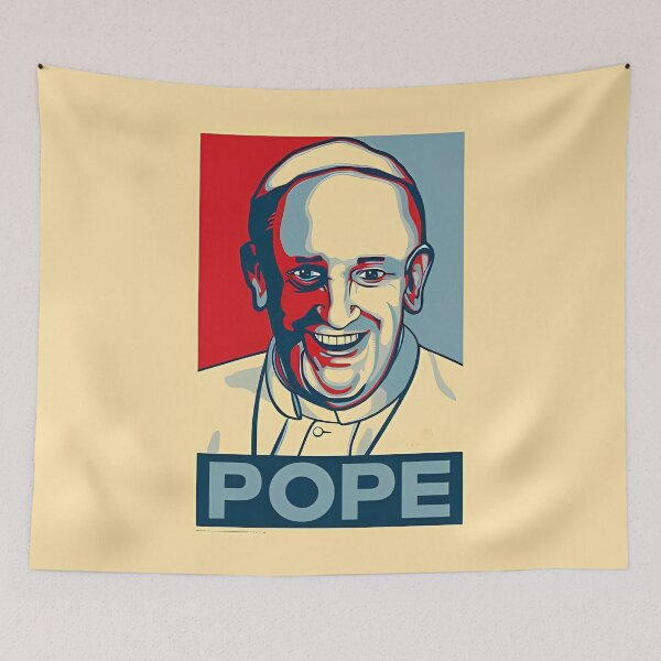 Item preview, Pope Francis artwork hope pop art designed and sold by PoliticsPrint.