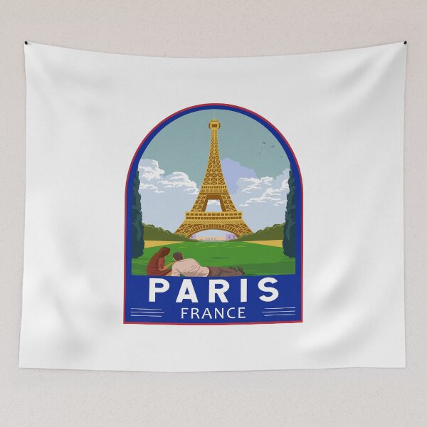 Item preview, Paris France Retro Emblem designed and sold by KrisSidDesigns.