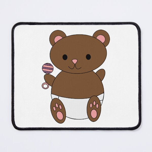 Item preview, Baby Bear Pink Purple Rattle designed and sold by ValeriesGallery.
