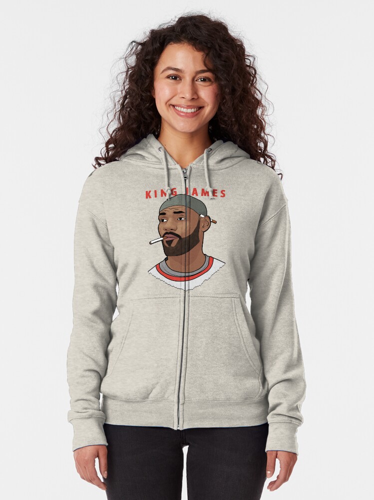 Alternate view of King James Zipped Hoodie