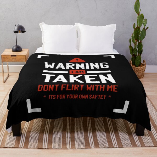 Item preview, Warning Don't Flirt With Me - Boyfriend Funny Gift designed and sold by DiogoCalheiros.