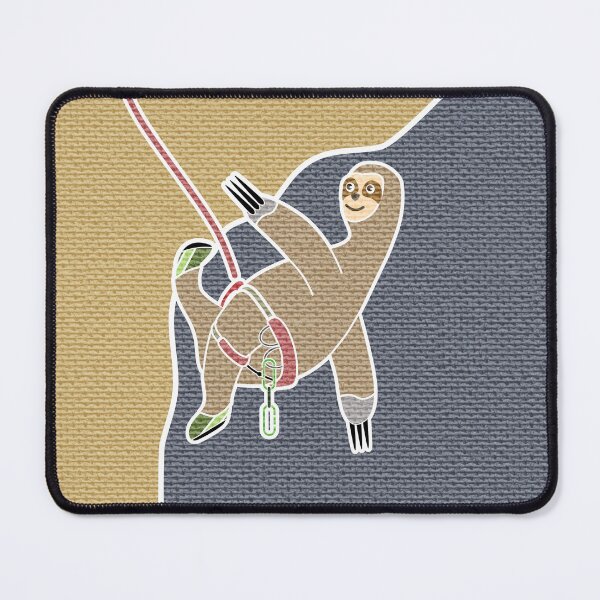 Item preview, Cute vector sloth rock climbing designed and sold by piedaydesigns.