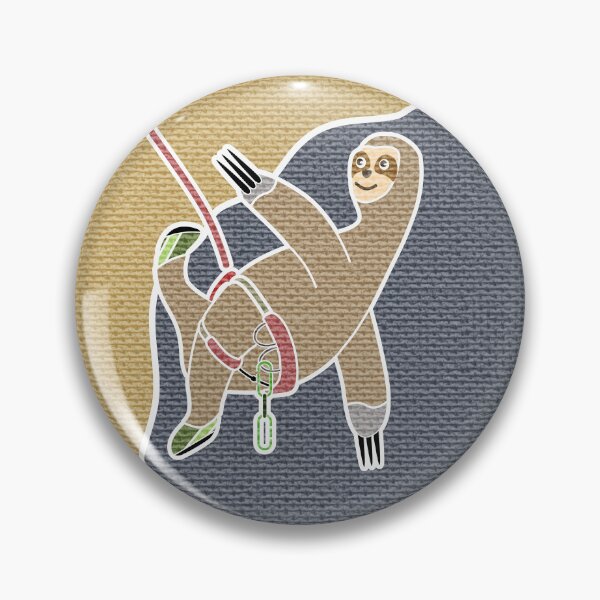 Item preview, Cute vector sloth rock climbing designed and sold by piedaydesigns.
