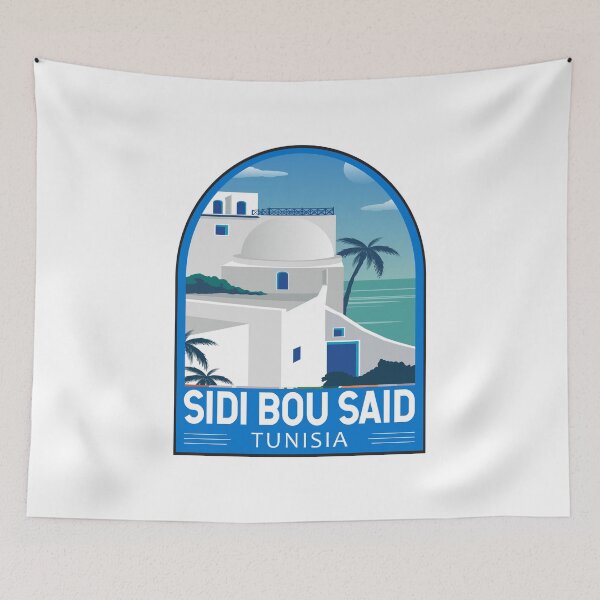 Item preview, Sidi Bou Said Tunisia Retro Emblem designed and sold by KrisSidDesigns.