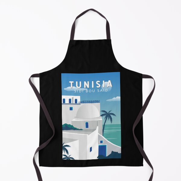 Item preview, Sidi Bou Said Tunisia Retro Travel Art Vintage designed and sold by KrisSidDesigns.