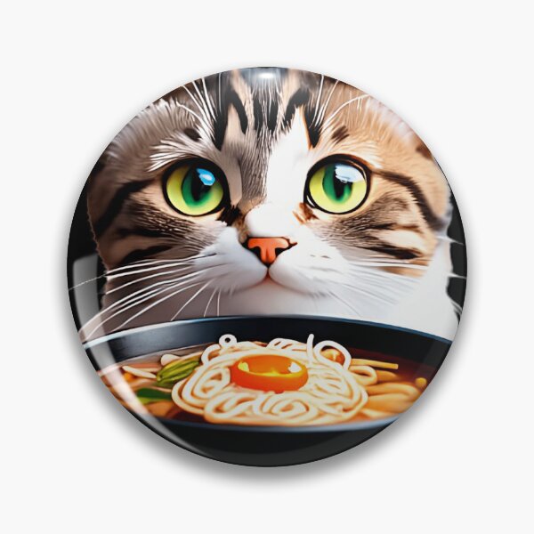 Item preview, Adorable Kitten with Ramen: For Cat and Japanese Food Lovers designed and sold by SweetMagicDream.