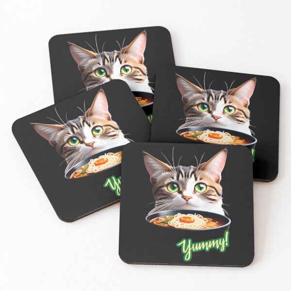 Item preview, Adorable Kitten with Ramen: For Cat and Japanese Food Lovers designed and sold by SweetMagicDream.