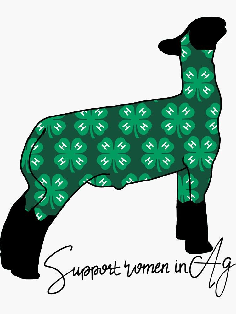 Sticker for Sale mit  4-H Unterstützungsfrauen in der Landwirtschaft  Aufkleber von kourtneyotte