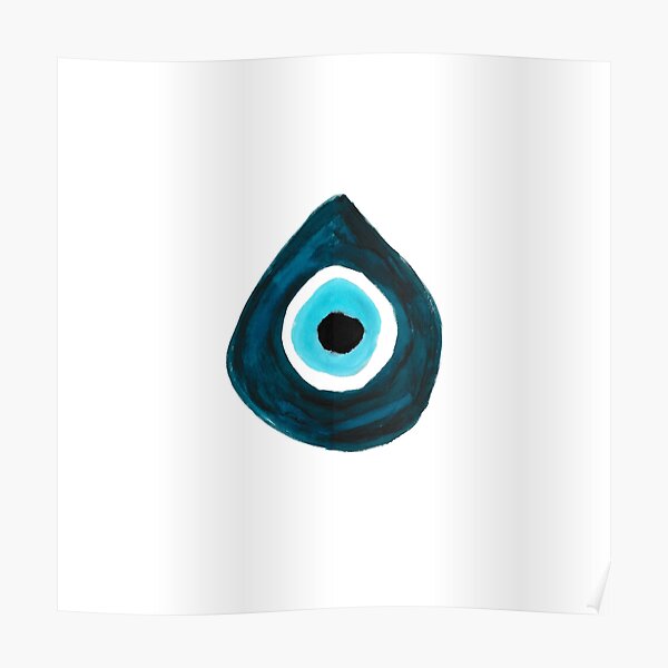 Turquoise Terra Cotta with Evil Eyes Handmade Turkish Traditional Home Decor