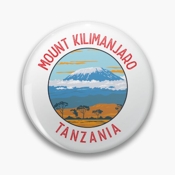 Item preview, Mount Kilimanjaro Tanzania Distressed Circle designed and sold by KrisSidDesigns.